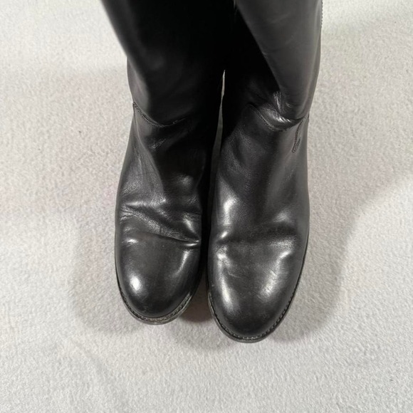 Frye Women's Black Leather Knee High Riding Boots Western 9B - Picture 3 of 7